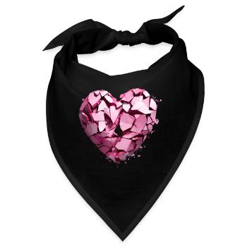 Valentinstag Herz Liebe Liebesbeweis Gefühle - Bandana - Schwarz - Vorne