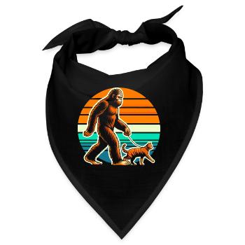 Bigfoot Katze - Bandana - Schwarz - Vorne