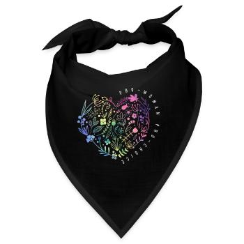 Pro-Choice-Frauenrechte Empowered Women Blumen - Bandana - Schwarz - Vorne