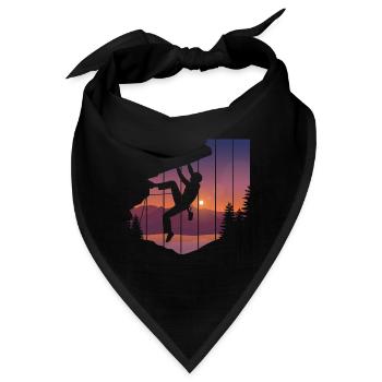 Felsklettern Kletterer Bergsteigen - Bandana - Schwarz - Vorne