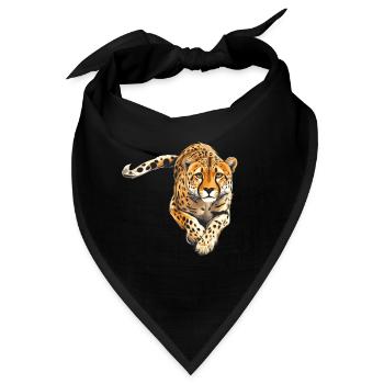 Leopard Raubkatze - Bandana - Schwarz - Vorne