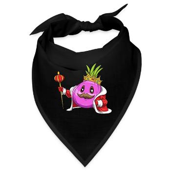Zwiebel Krone Zepter King - Bandana - Schwarz - Vorne