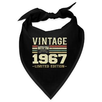 Jahrgang 1967 Retro 1967 Geburtstagsgeschenk - Bandana - Schwarz - Vorne