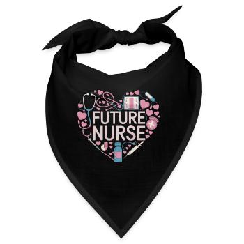 Future Nurse Krankenschwester Ausbildung - Bandana - Schwarz - Vorne