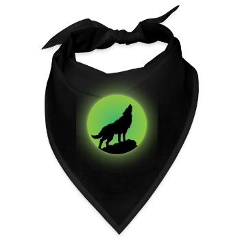 Wolf Glow - Bandana - Schwarz - Vorne