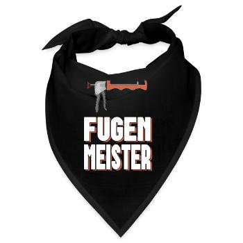 Fuge Fugen Meister Fugenpistole Mörtel - Bandana - Schwarz - Vorne