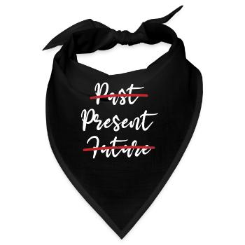 Past Present Future Spirituell Yogi Yoga Namaste - Bandana - Schwarz - Vorne