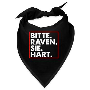 Bitte raven Sie hart Goa Techno Dubstep - Bandana - Schwarz - Vorne
