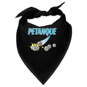 Petanque für einen Petanque Spieler - Bandana - Schwarz - Vorne