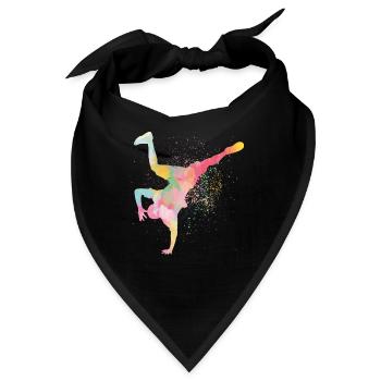 Breakdance Kunst Vintage Kunst - Bandana - Schwarz - Vorne