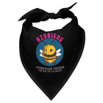 Azubi Biene Irgendwann Verstehe Ich Azubiene - Bandana - Schwarz - Vorne