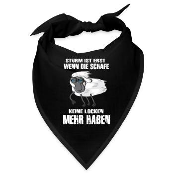 Sturm Ist Erst Wenn Schafe Keine Locken Mehr Haben - Bandana - Schwarz - Vorne