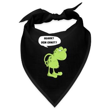 Frosch Kröte Quark Dein Ernst Lustiger Spruch Fun - Bandana - Schwarz - Vorne