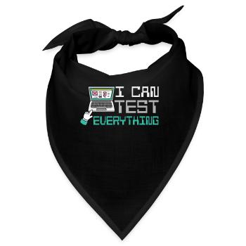 I can test everything - Bandana - Schwarz - Vorne