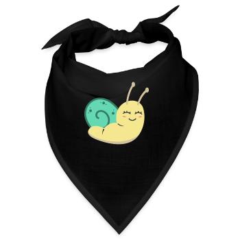 Süße Schnecke Mädchen Baby Schnecken Geschenk - Bandana - Schwarz - Vorne