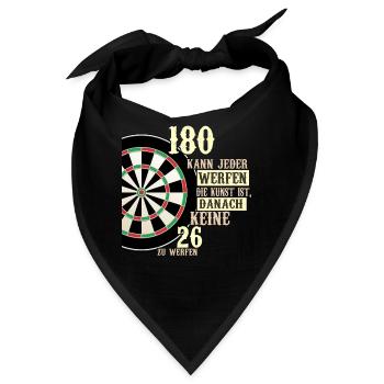 180 kann jeder werfen Dartscheibe Teamplayer Dart - Bandana - Schwarz - Vorne