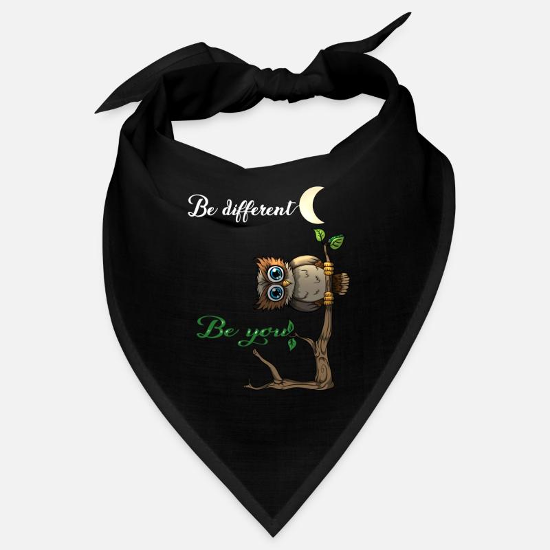 Be Different Be You Sweet Owl Sei Anders Saying Bandana