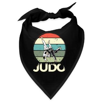 Judo Vintage Japanische Kampfsportart Geschenk - Bandana - Schwarz - Vorne