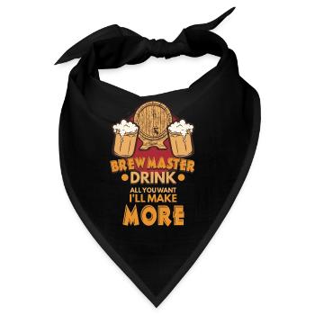 Brewmaster Drink Brauen Brauerei Bier Bierfreund - Bandana - Schwarz - Vorne