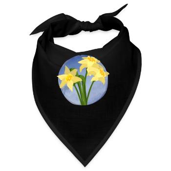 Narzissengärtnerin Narzissen Blumenkunst - Bandana - Schwarz - Vorne
