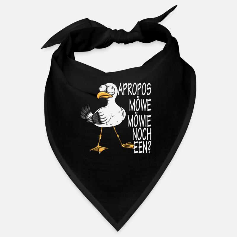 Norddeutsche Apropos Möwe! Möwie noch een Möwen - Bandana - Schwarz