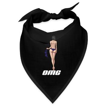 Frau OMG Nackte Sexy Erwachsene Frau Akt Badeanzug - Bandana - Schwarz - Vorne