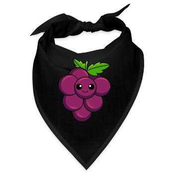 Weintraube Comic - Bandana - Schwarz - Vorne