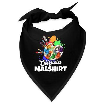 Offizielles Malshirt Farbpalette Künstler Pinsel - Bandana - Schwarz - Vorne