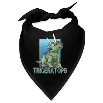 Velociraptor für einen Dino Fan und Dinosaurier - Bandana - Schwarz - Vorne