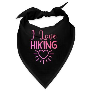 Ich liebe Hiking - Bandana - Schwarz - Vorne