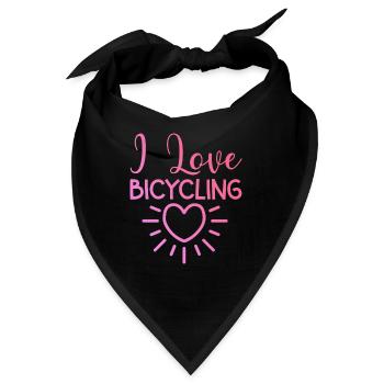 Ich Liebe Fahrradfahren - Bandana - Schwarz - Vorne