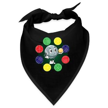 Kugelspiel Petanque für einen Petanque Spieler - Bandana - Schwarz - Vorne