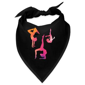 Gymnastin Frauen Rhythmische Gymnastik Buntes - Bandana - Schwarz - Vorne