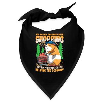 MEERSCHWEINCHEN FUTTER EINKAUFSWAGEN - Bandana - Schwarz - Vorne