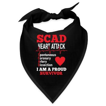 Scad Heart Attack Proud Survivor Herzchirurgie - Bandana - Schwarz - Vorne
