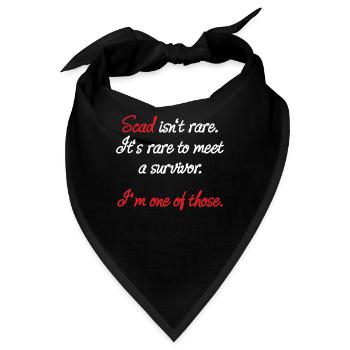 Scad Isn't Rare Herzinfarkt Überlebender Geschenk - Bandana - Schwarz - Vorne