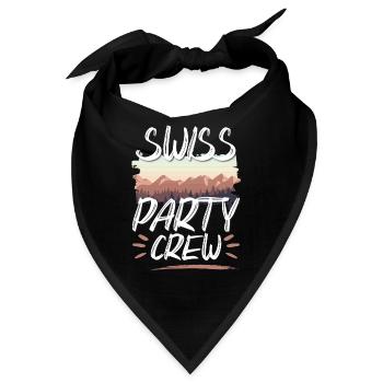Swiss Party Crew - Bandana - Schwarz - Vorne