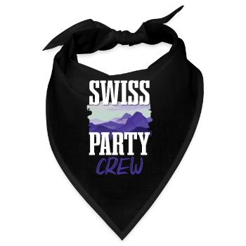 Swiss Party Crew - Bandana - Schwarz - Vorne