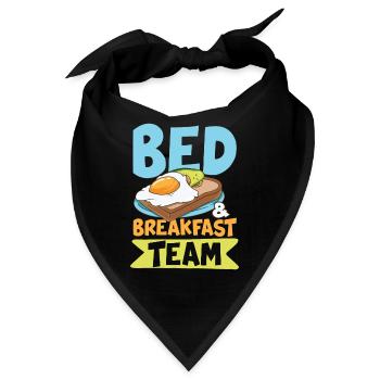 Bed Breakfast Team für Frühaufsteher Männer und - Bandana - Schwarz - Vorne