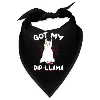 Abschluss Llama Diplom Absolvent - Bandana - Schwarz - Vorne