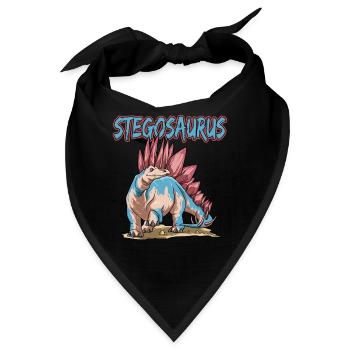 Stegosaurus Dinosaurier - Bandana - Schwarz - Vorne
