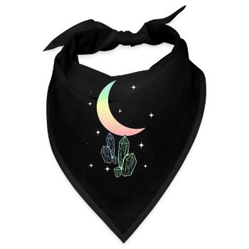 Pastel Goth Mond Aesthetic Kawaii - Bandana - Schwarz - Vorne