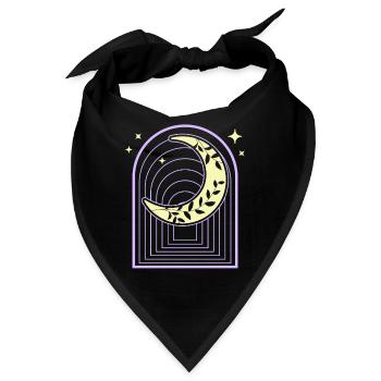 Sichel Pastel Goth Mond Hexenhaft - Bandana - Schwarz - Vorne