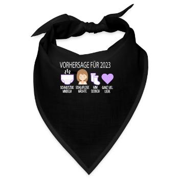 Vorhersage 2023 Werdender Papa Werdende Mama - Bandana - Schwarz - Vorne