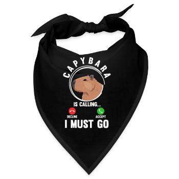Lustiges Capybara Humorvolle Tierliebe - Bandana - Schwarz - Vorne