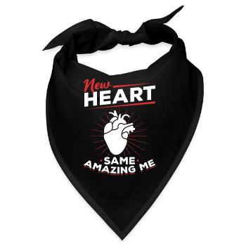 Herz Transplantation New Heart Same Amazing Me - Bandana - Schwarz - Vorne