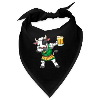 Kuh Festzelt Bier Dabbing Kühe Volksfest - Bandana - Schwarz - Vorne
