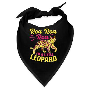 Bengal Katze Leopard Katzenrasse Stubentiger - Bandana - Schwarz - Vorne