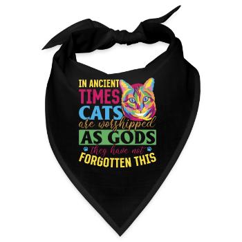 Katzen Götter Göttliche Kätzchen Samtpfote - Bandana - Schwarz - Vorne