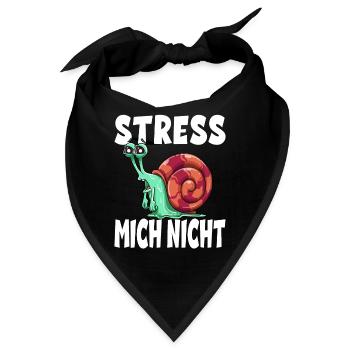 Stress Mich Nicht Schnecke Tempo - Bandana - Schwarz - Vorne